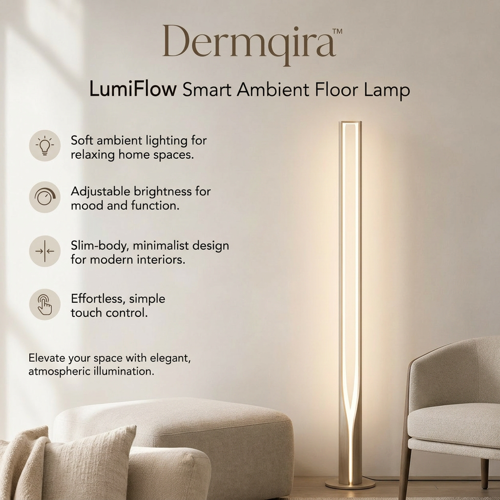 Dermqira™ LumiFlow Smart Ambient Floor Lamp