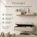 Dermqira™ CloudStep Memory Foam Entryway Bench