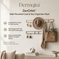 Dermqira™ ZenOrbit Wall-Mounted Coat & Key Organizer Rack